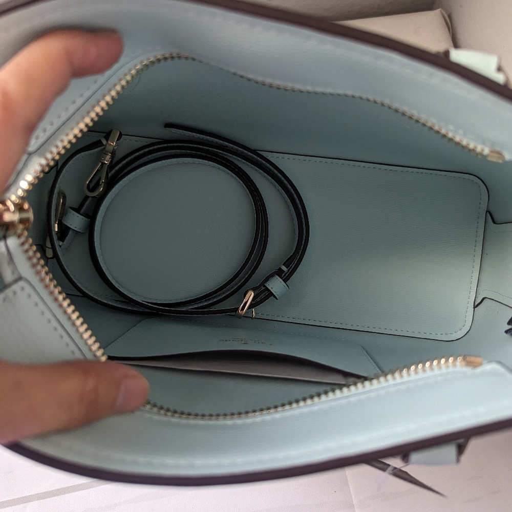 NWT Kate Spade New York Darcy Small Satchel Leather Crossbody in Turquoise - Picture 3 of 3